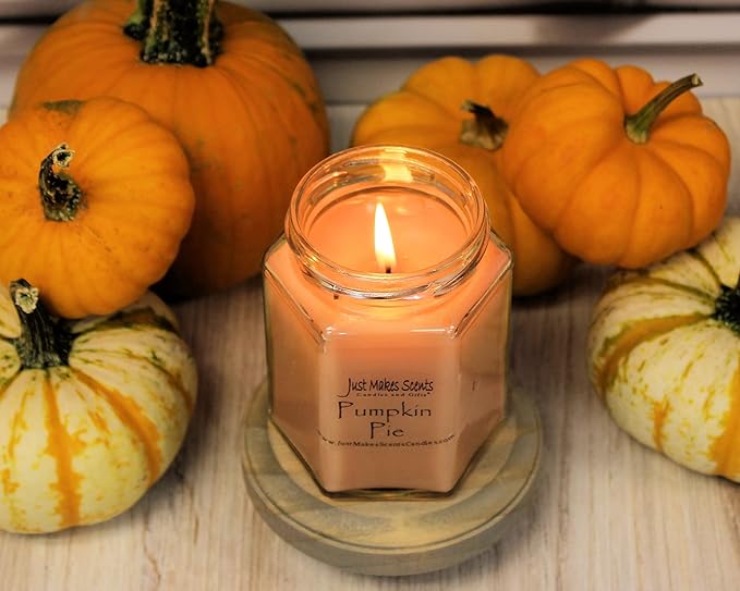 Pumpkin Pie Scented Blended Soy Candle by Just Makes Scents (8 oz)