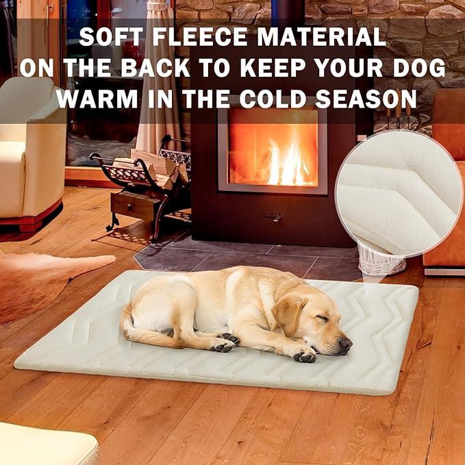 SCENEREAL Dog Cooling Mat for Crate, Thicken Self-Cooling Dog Pad Reversible (Cool & Warm), 36"x23" Pet Cool Bed for M Large XL Dogs,Kennel Sofa Mats Machine Washable, Durable Non-Toxic Gel, Outdoor