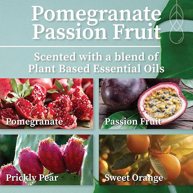 Hemlock Park Amber & Gold Wood Wick Candle Handcrafted with Natural Coconut Wax (Standard 7.2 oz, Pomegranate Passion Fruit)