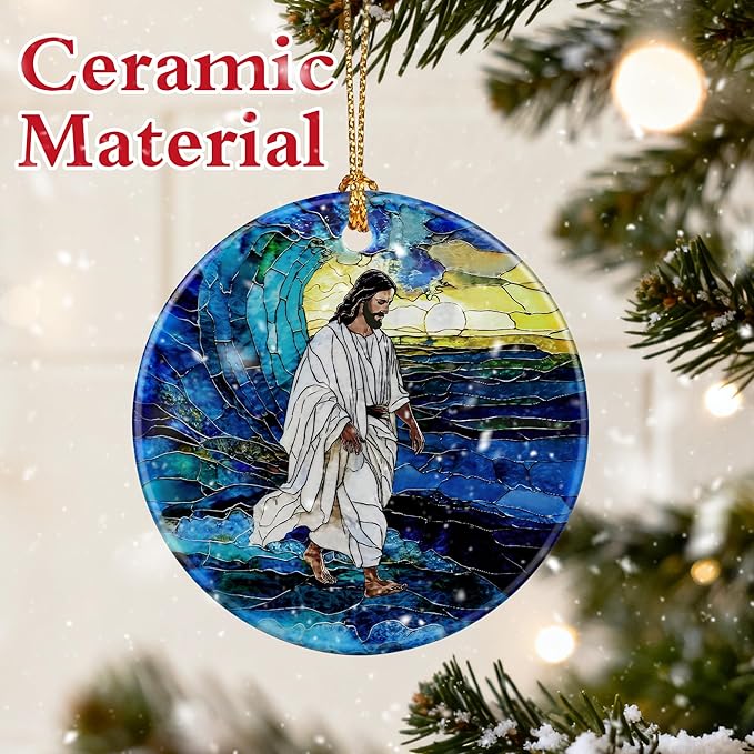 Jesus Christ Ornament, Christmas Ornaments, Christmas Tree Decorations | Christian Home Decor, Religious Decor Gifts for Christians, Religious Gifts, Gift Exchange & Gift Idea, Giftbox Included
