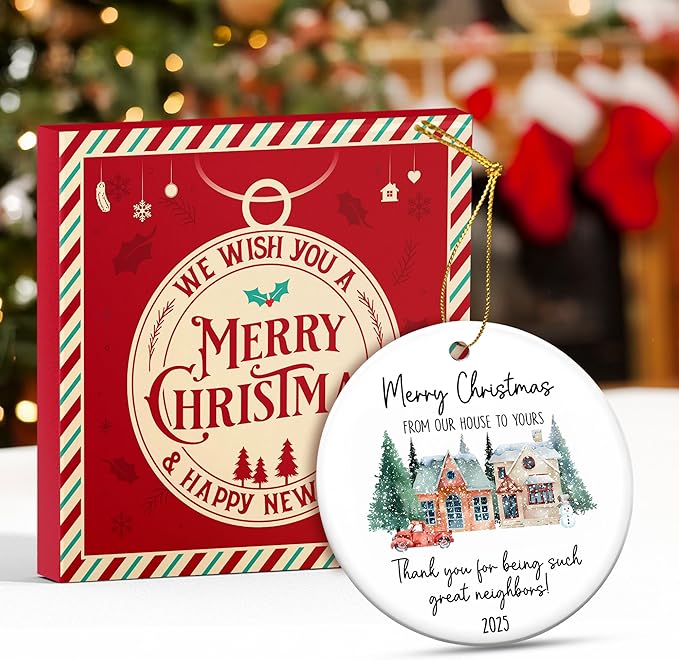 Neighbor Awesome Neighbor Ornaments, for Neighbors, Ideal Gifting to Friends, Unique and Decorative Neighbor Ornaments, Awesome Neighbors Gift