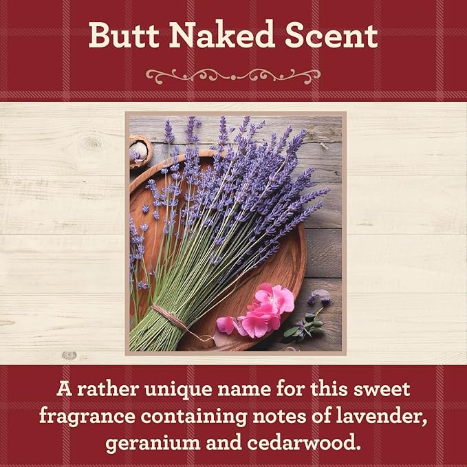 Our Own Candle Company, Butt Naked Scented Mason Jar Candle, 100 Hour Burn Time, 13 Ounces