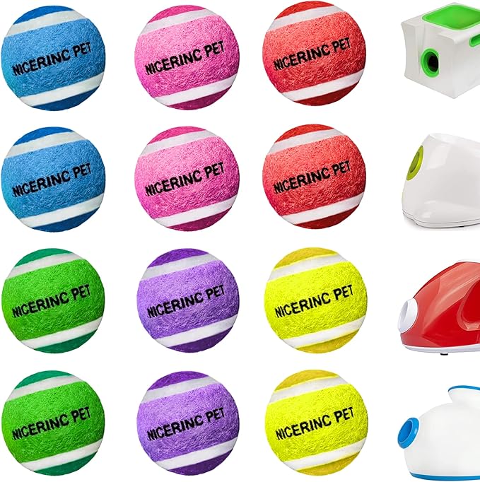 X-Small Dog Tennis Balls Dog Toys Ball 1.5" Pack of 12, Fit Ball Launchers
