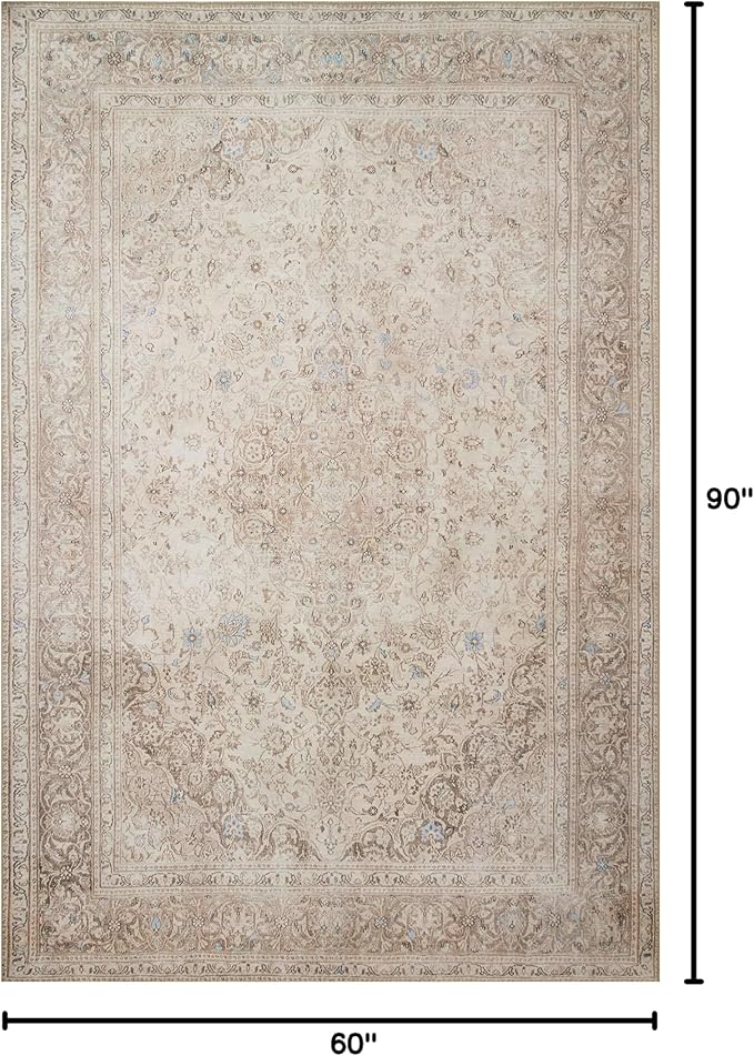 Loloi Loren Collection LQ-03 Sand/Taupe 5'-0" x 7'-6" Area Rug