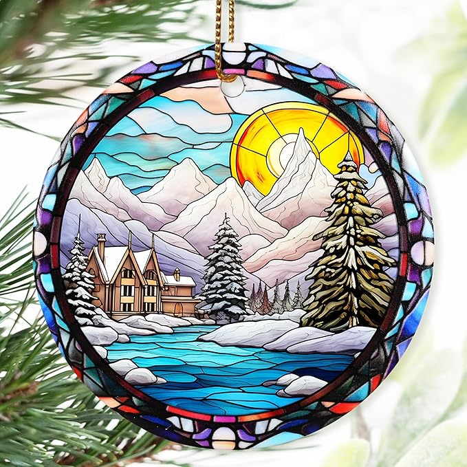 Christmas Ornament, Winter Sunrise Ornament, Christmas Decoration, Heirloom Keepsake, Holiday Ornaments 2023, Xmas Gift Exchange, Gift Idea, Christmas Tree Ornament