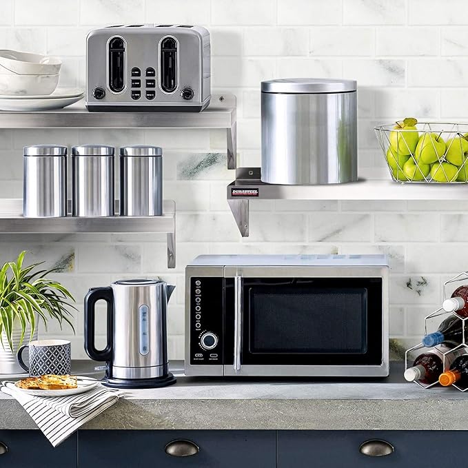 DuraSteel Stainless Steel Wall Shelf - 48" Wide x 12" Deep Commercial Grade - NSF Certified - Industrial Appliance Equipment (Restaurant, Bar, Home, Kitchen, Laundry, Garage and Utility Room)