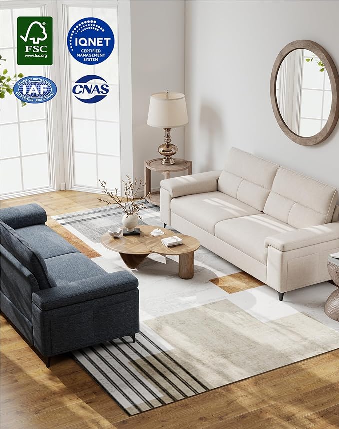 71.25" L Shaped Sectional Couches for Living Room, Deep Seat Sofa with Storage Ottoman & 8”Cushion, Comfy 2-Seater Chenille Loveseat, Convertible Armrest, Removable Cover for Small Space(Light Gray)