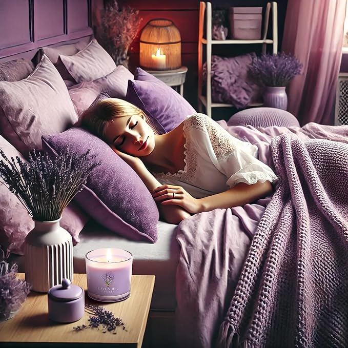 Scented Candles, Scented Candle Gift Set for Stress Relief, 3 Votive Candles for Women and Men, Birthday Candle Gifts for Women, Christmas Candles for Women (Pink + Purple + White, 7 oz)