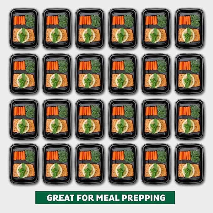 Freshware Meal Prep Containers 15 Count (Pack of 1) Compartment Food Storage Containers with Lids, Bento Box, BPA Free, Stackable, Microwave/Dishwasher/Freezer Safe (28 oz) (Color May Vary)
