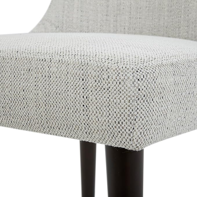 CHITA Mid-Century Modern Dining Chair, Upholstered Fabric Accent Chair,Set of 2, Ivory