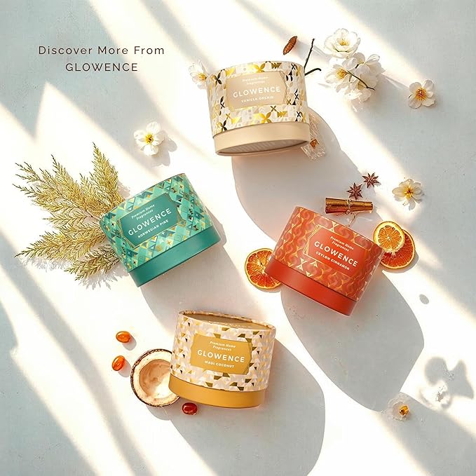 Luxury Cinnamon Scented Fall Candle - Housewarming Fall & Christmas Candle for Home - Elegant Gift for Women & Men - 100% Natural Soy Wax - Large 3 Wick Jar Candle - Up to 40 Hours Burning Time