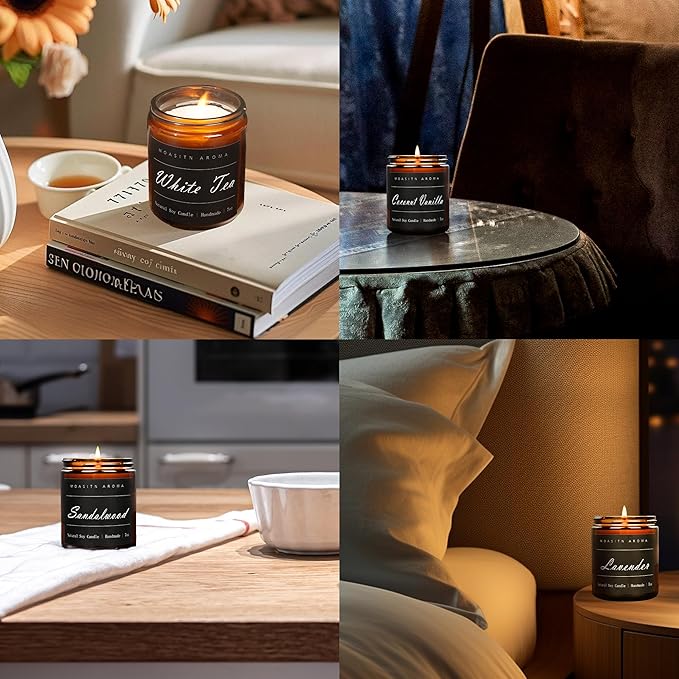 MOASITN Pumpkin Spice Heavenly Scented Candles for Home| Natural Soy Fall Candle| Handmade Long Lasting Aromatherapy Candle| Jar Candel for Women,Men as Halloween,Birthday,Relaxing Gifts| 7oz