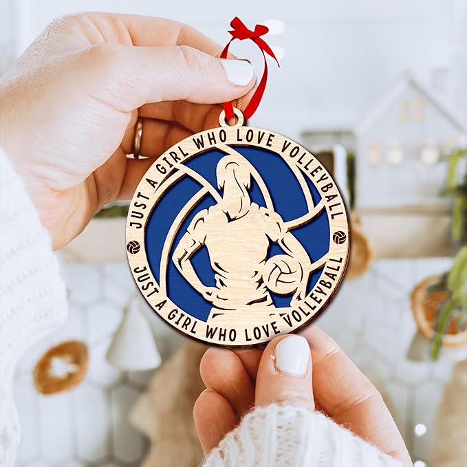 Volleyball Ornaments for Christmas Tree - Unique Ornaments Gifts for Volleyball Players, Teen Girls and Boys, Ideal Ornament for Christmas Decoration, Men and Women's Volleyball Collectible Item