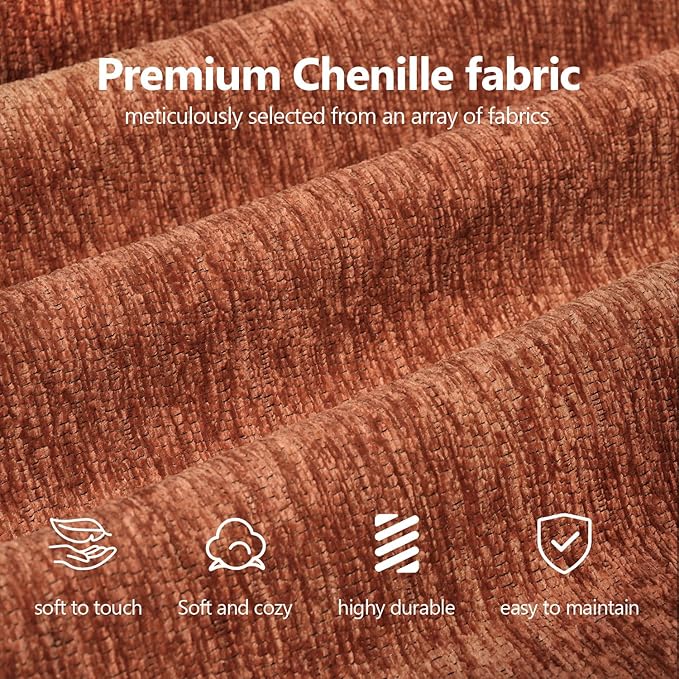 111" Modular Sectional Couches Luxury Modern Curved Back Sofa,Minimalist Comfy L-Shape Boneless Cloud Couch for Living Room Apartment,(Right Facing Chaise,Orange)