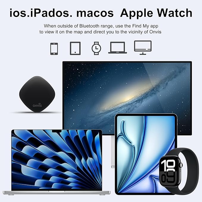 Item Finders Tracker Work with Apple Find My APP (iOS Only), Smart Bluetooth Locator for Keys, Luggage Suitcases, Bags Wallets, Backpack, IP67 Waterproof (4 Pack)
