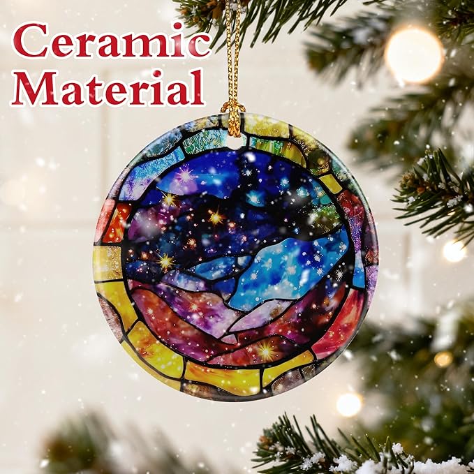 Space Milky Way Ornament, Christmas Ornaments, Christmas Decorations for Tree, Galaxy Indoor Decor, Gifts for Friends, Astronomy Lovers & Cosmic Art Lovers, Gift Exchange & Gift Idea, Giftbox Included