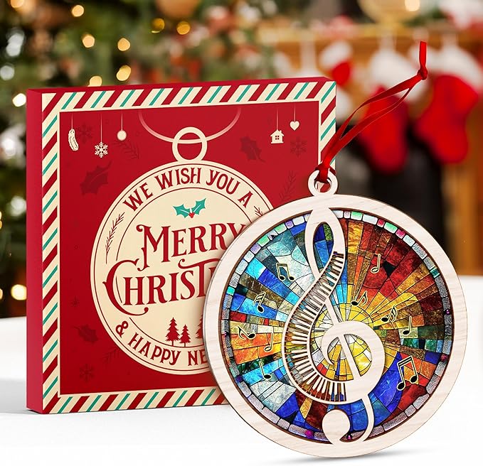 Music Gifts - Unique Christmas Ornaments for Musicians, Creative Music Ornaments Gift for Musicians, Enthusiasts Unique Note Ornament Gifts for Men and Women