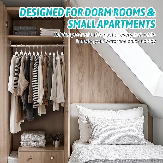 Premium Velvet Shirt Hangers 30 Pack, Non-Slip 360° Swivel Hook Slim Felt Hanger, Space Saving Flocked Hangers for Tank Tops, Blouses, Strappy Dresses(White)