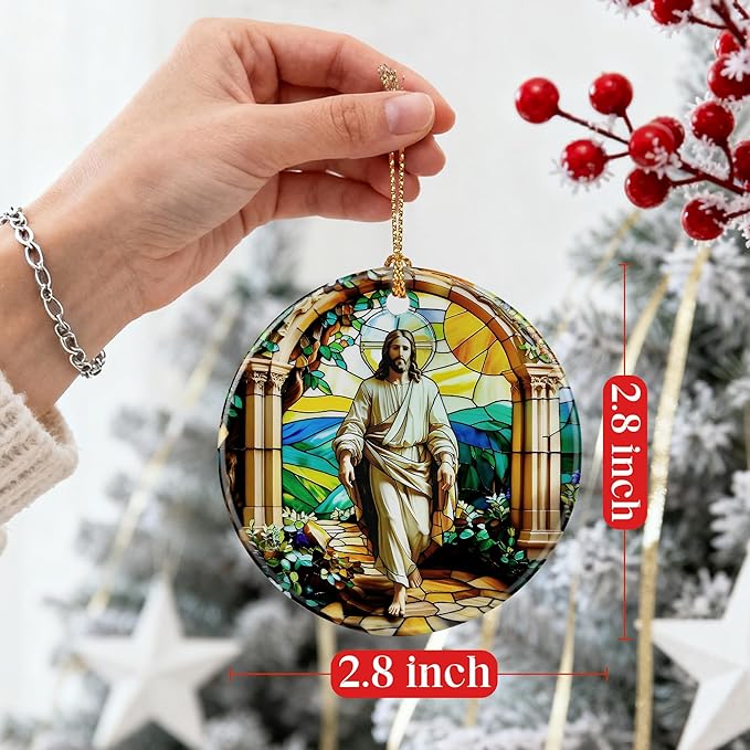 Jesus Ornament for Christmas Tree, Christian Religious Ornament, Christmas Ornaments, Christian Home Decor | Lord Jesus Gifts, Religious Gifts, Gift Exchange & Gift Idea, Giftbox Included