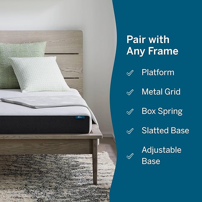 Lucid 6 Inch Memory Foam Mattress – Low Profile – Medium Firm Feel - Infused with Bamboo Charcoal and Gel - Bed in a Box - Temperature Regulating - Breathable - Twin XL Size