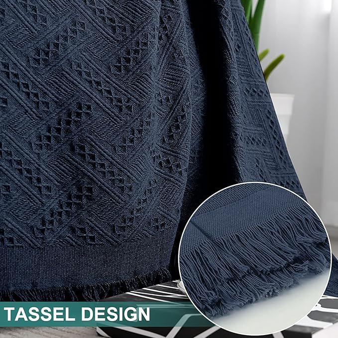 MYSKY HOME Sofa Covers & Slipcovers for 3 Cushion Couch, Sectional Sofa Couch Covers for Dogs, XX-Large: 91" x 134", Navy Blue