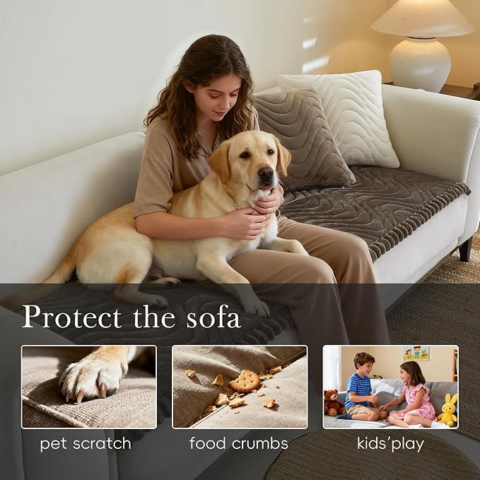 Couch Covers for 3 Cushion Couch Sofa Pet Friendly,Non-Slip Sofa Cover Washable