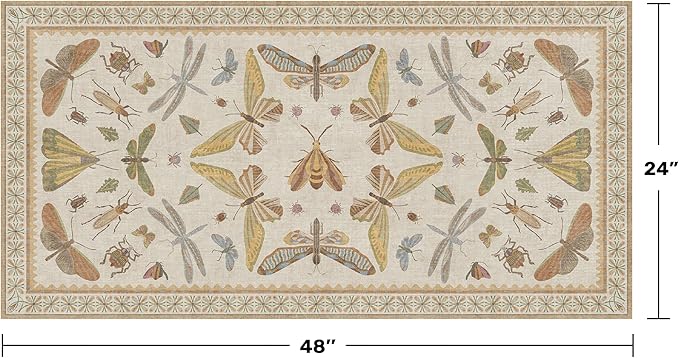 Boho Bathroom Rugs Non Slip Washable - 2x4 Kitchen Rugs for Entryway and Indoor Spaces, Washable Non-Slip Soft Low Pile, Perfect for Boho Decor