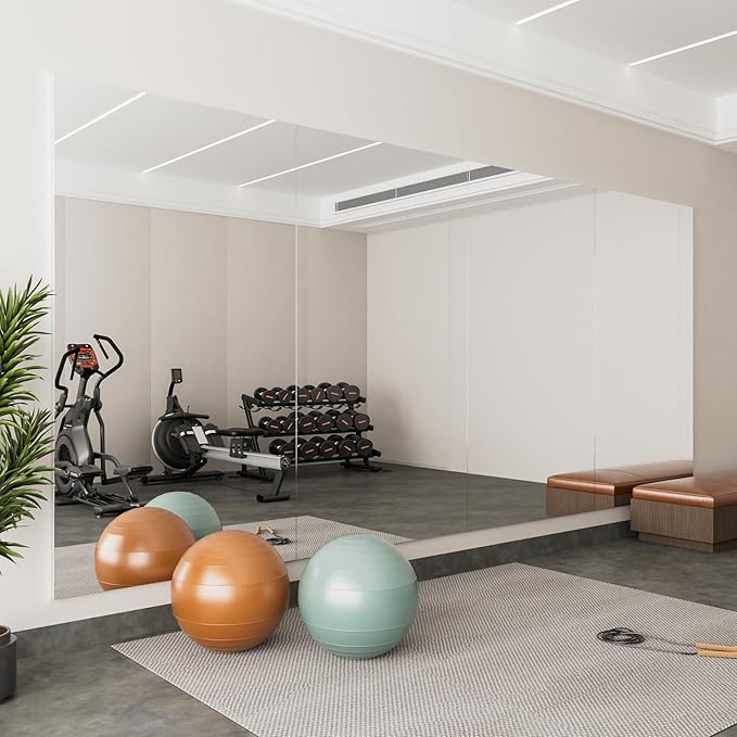 brisafe 1PCS 71"x44" Ultra-Light Full Length Mirror – Frameless Wall-Mounted Mirror for Home Gym, Yoga Studio, or Living Room | Easy Installation, Commercial Grade & Insurance Eligible