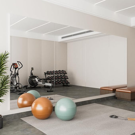 brisafe 2PCS 71"x44" Ultra-Light Full Length Mirror – Frameless Wall-Mounted Mirror for Home Gym, Yoga Studio, or Living Room | Easy Installation, Commercial Grade & Insurance Eligible
