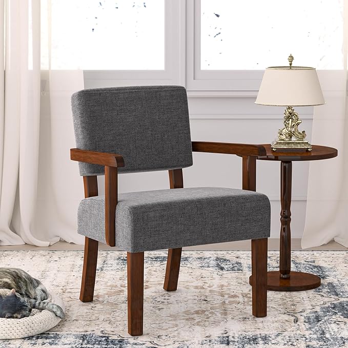 Oversize Accent Chair with Soft Seat and Armrests for Living, Dinning, Bedroom, Reading, Waiting Room