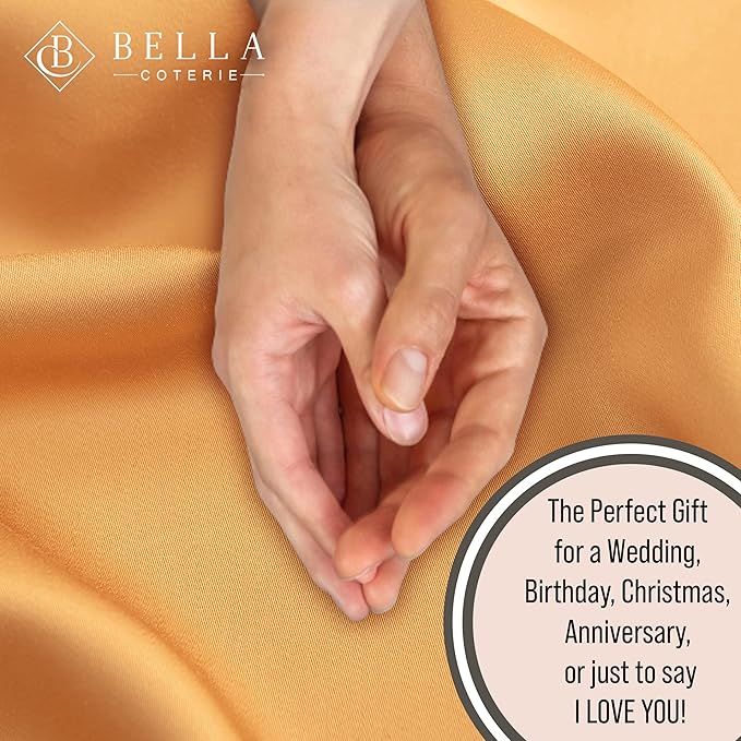 Bella Coterie Luxury Bamboo Viscose Split King Size Sheet Set | 2 Fitted Sheets for Sleep Number & Adjustable Beds | 100% Organically Grown | Cooling & Ultra Soft | 18” Deep Pocket [Marigold]