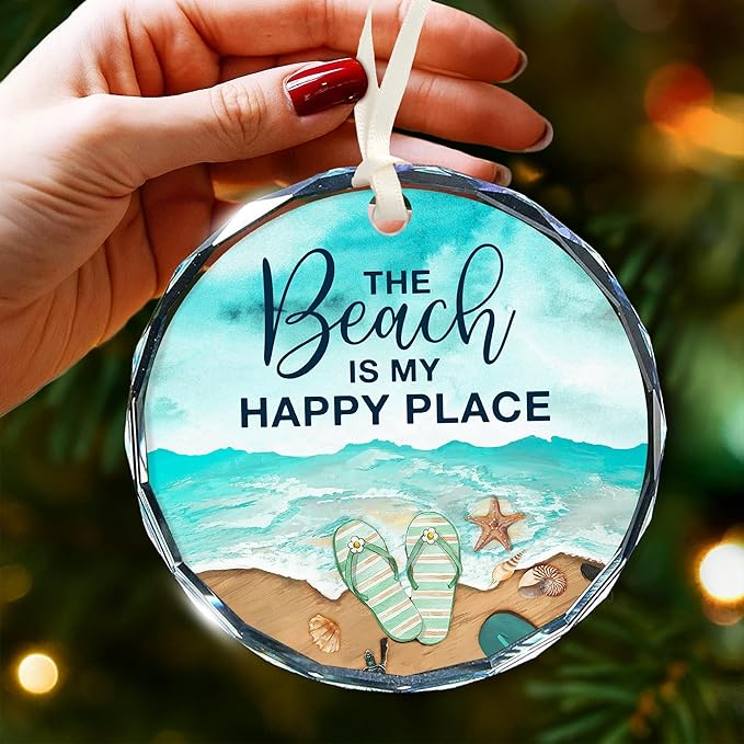 Beach Christmas Ornaments - Delightful Set of Beach Themed Ornaments for Tree, Coastal Christmas Tree Decorations, Perfect for Those Who Love The Ocean, Unique Beachy Gifts for Christmas