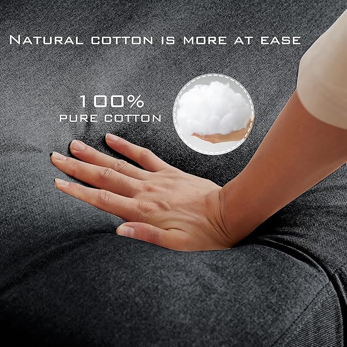 102" L-Shape Sofa Couch, Couch with Ottoman Coffee Table, 4 Seat Modern Sofa with Removable Cover for Apartment and Living Room, Dark Grey