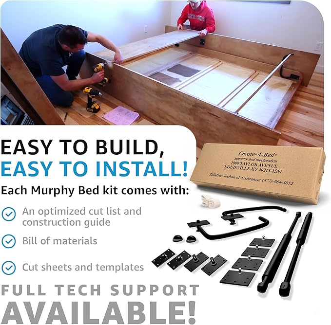 Create-A-Bed Premium Murphy Bed Kit, King Vertical