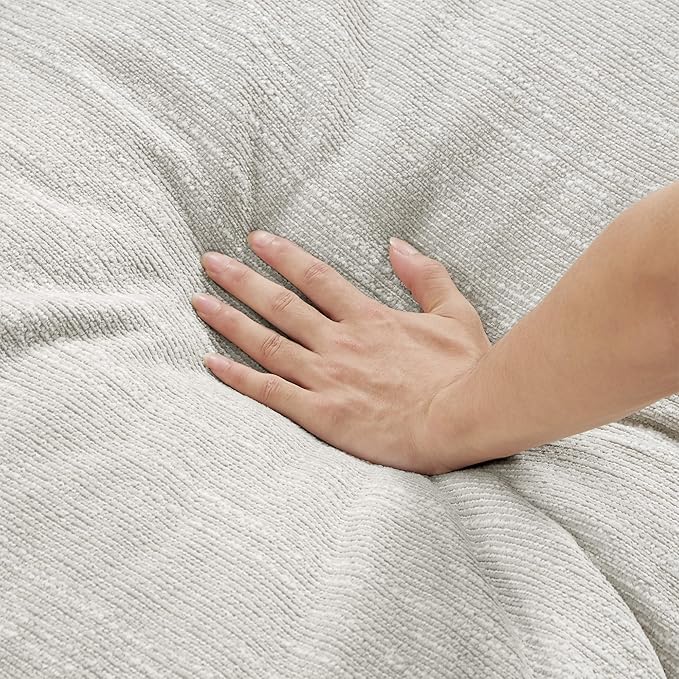 CHITA Luxury Oversized Sectional Modular Sofa, Premium Down Filled Cloud Couch, FSC Certified Comfty Deep Seat Sectional for Living Room, 3 Seat, 114‘’ Width, Snow