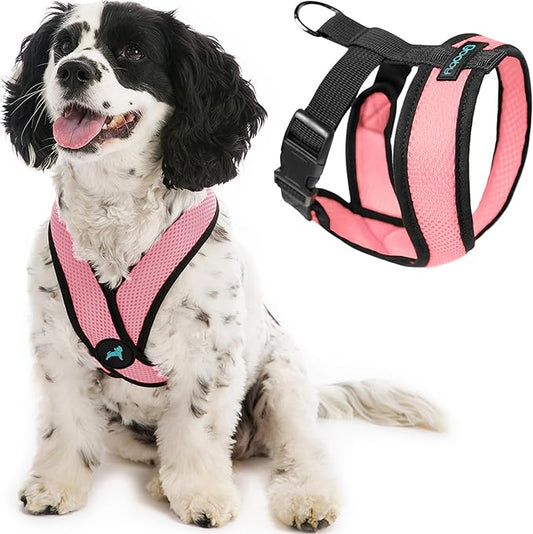 Gooby Comfort X Head-in Harness – Small Dog Harness for Toy Breeds (5–9 lbs), Pink, Small