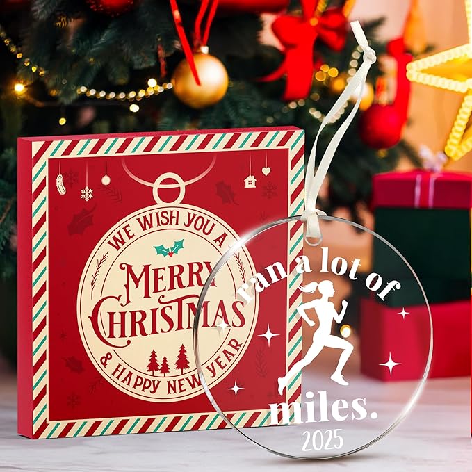 Gifts for Runners - Elegant Sports Christmas Ornaments, Perfect Runner Gifts for Track and Field Enthusiasts, Unique Marathon Runner Gift, Decorative Running Ornaments for Christmas Tree