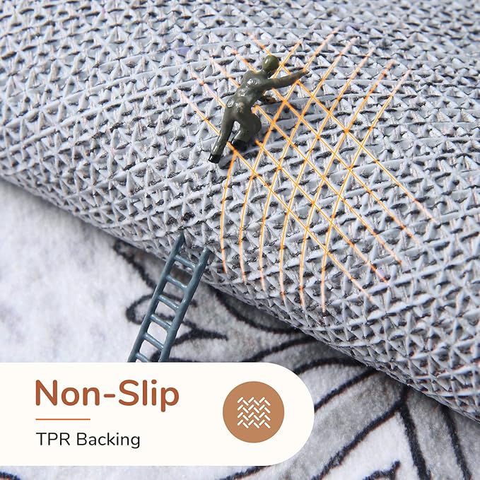 OPPODREAM Thin Throw Rugs 2x3, Small Washable Entryway Rugs 2 x 3 with Non Slip Backing, Low-Pile Faux Cashmere 2 x 3 Carpet, Green