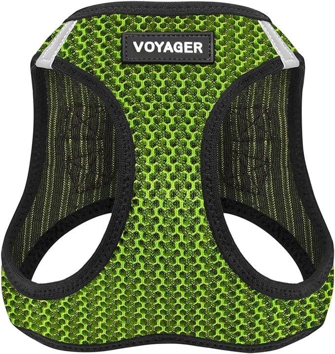 Best Pet Supplies Voyager Step-in Air Harness - All Weather Mesh, Reflective, No Pull Harness for Dogs, Cats - Secure with Hook & Loop Fastener, Buckle, Double D-Rings - Tone, L