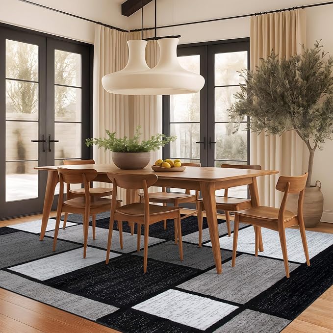 Rugshop Contemporary Modern Boxes for Home Office,Living Room,Bedroom,Kitchen Open Spaces Non Shedding Area Rug 12' x 15' Gray