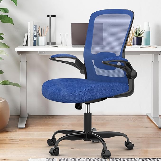 Mimoglad Office Chair, Ergonomic Desk Chair with Adjustable Lumbar Support, High Back Mesh Computer Chair with Flip-up Armrests-BIFMA Passed Task Chairs, Executive Chair for Home Office