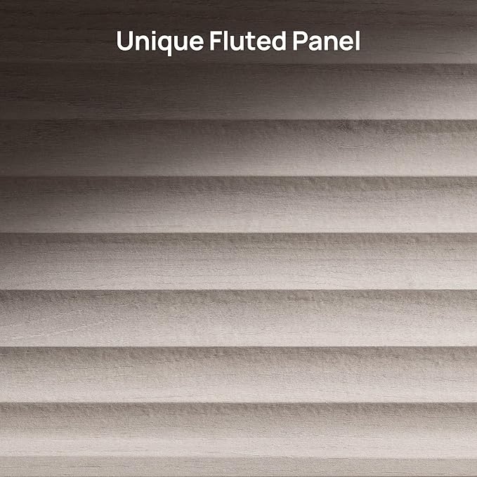 SICOTAS Fluted Buffet Storage Cabinet with Larger Drawers, Modern Accent Sideboard Credenza with Storage, Mid Century Media Console Coffee Bar Table for Dining Room Hallway Kitchen (3 Pieces)