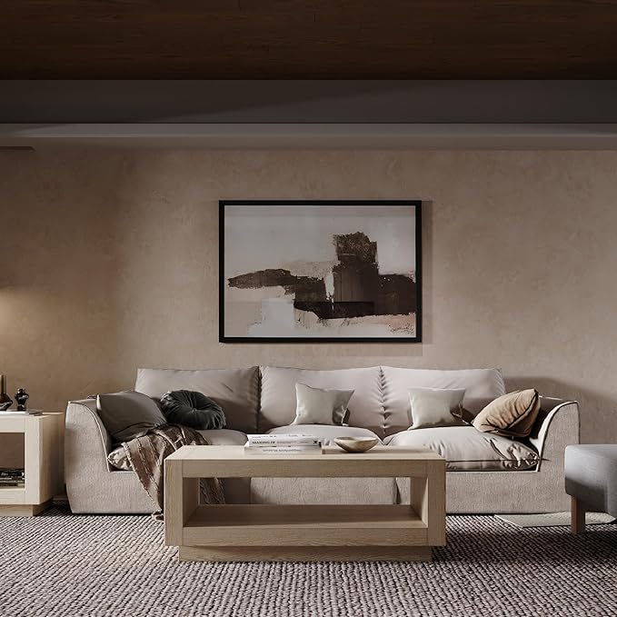 Maven Lane Artemis Coffee Table – 18 Inch Rectangle Table with Storage – White Solid Wood – Ideal for Living Room and Lounge