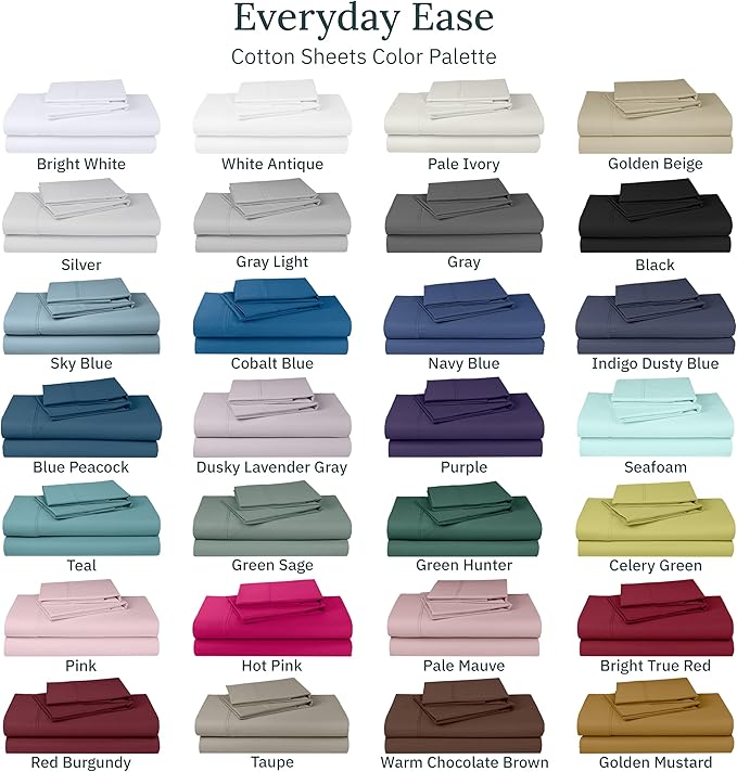 California Design Den Twin Sheets Set - Soft 400 Thread Count Sateen, Natural 100% Cotton Sheets with Deep Pockets, Cooling and Durable Bedding Set - Teal