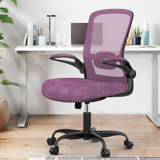 Mimoglad Office Chair, Ergonomic Desk Chair with Adjustable Lumbar Support, High Back Mesh Computer Chair with Flip-up Armrests-BIFMA Passed Task Chairs, Executive Chair for Home Office