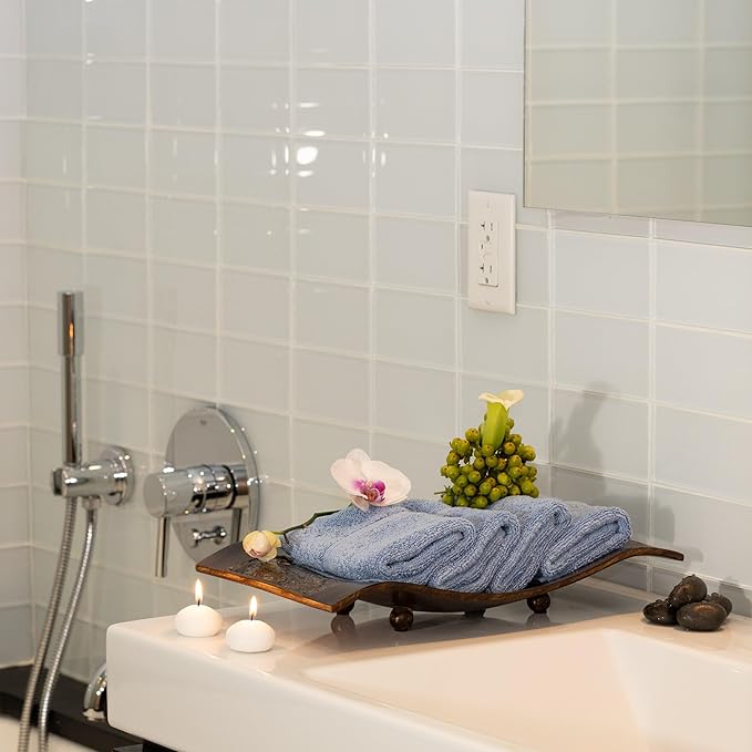 Mosobam Luxury Turkish 8pc Towel Set 30X58 16X30 13X13 Allure Blue 700 GSM Bamboo Viscose & Aegean Turkish Combed Cotton