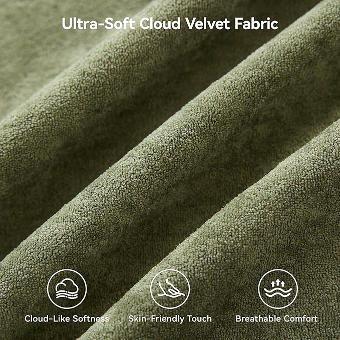 140''Oversized Cloud Velvet Curved Sectional Couch, Boneless Couch with L-Shape Chaise, Upholstered Compression Memory Foam Modular Sectional Sofa for Living Room, No Assembly Required, Green