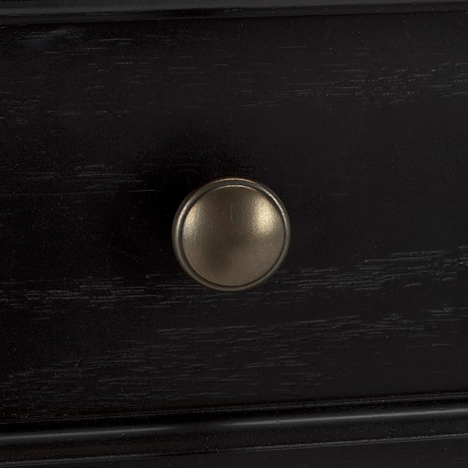 SAFAVIEH Home Collection Manelin Black/Antique Gold 3-Drawer Console Table for Living Room Foyer Bedroom Hallway Entryway Office