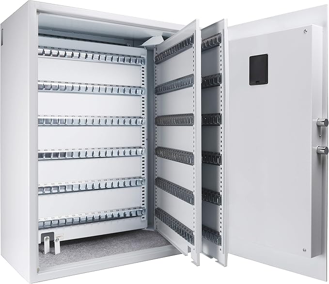 Barska 736-Key Digital Wall-Mount Key Cabinet Safe – Steel Key Lock Box with PIN Code Access, 2 Locking Bolts & Key Tags – Ideal for Home, Office, Property Management & Businesses