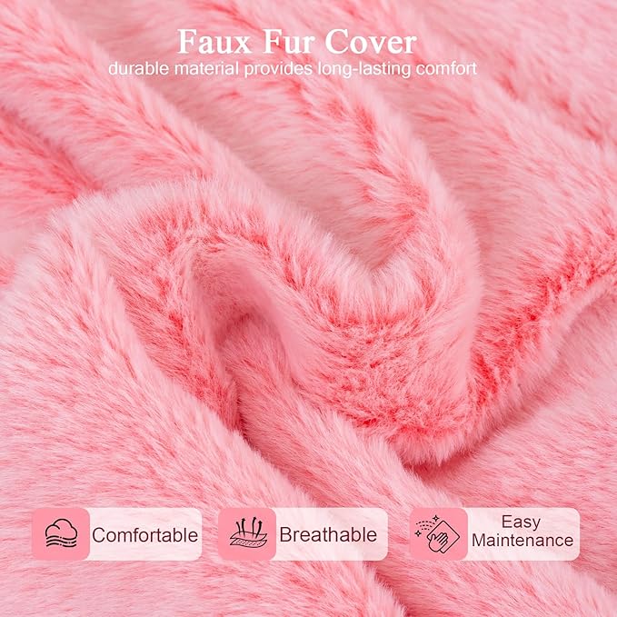 COMAX 4-in-1 Futon Sofa Bed, Queen Size Foldable Couch with L-Shaped Armrests, Convertible Sleeper Chair Bed, Comfortable Lounge Mattress for Living Room and Bedroom, Snow Pink